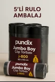 Pundix J800 Jumbo Boy Çöp Torbası (80X110 Cm) 5 Rulo (Toplam 50 Adet) Dayanıklı, Sızdırmaz ve Geniş Hacimli Çöp Poşeti thumbnail 6