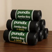 Pundix J800 Jumbo Boy Çöp Torbası (80X110 Cm) 5 Rulo (Toplam 50 Adet) Dayanıklı, Sızdırmaz ve Geniş Hacimli Çöp Poşeti thumbnail 2