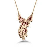 Anka'nın Yükselişi Gümüş Kolye-Rose thumbnail 1