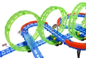Glow Speed Track 74 Parça Yarış Pisti Seti – 3’lü Loop Işıklı, USB Şarjlı Hızlı Yarış Arabalı Oyun Seti, 3+ Yaş thumbnail 6