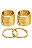 30 Adet Altın Renk 3 cm Metal Anahtarlık Halkası thumbnail 2