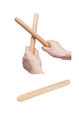 Okul Öncesi Ahşap Ritim Çubuğu 1 Çift 23cm Anaokulu Çocuk Etkinlik Perkusyon Müzik Aleti thumbnail 4