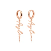 Yeni Trend İsim Küpe - Rose thumbnail 1