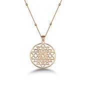 Sri Yantra Gümüş Kolye - Rose thumbnail 1