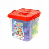 107 Parça Renkli Eğitici Blok Seti – Saklama Kutulu thumbnail 2