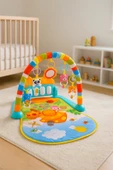 Piyanolu Mantar Desenli Bebek Oyun Halısı – 0+ Ay, Hayvan Figürlü thumbnail 3