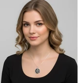 Hiçlikten Gelen Güç Gümüş Tılsım Kolye - Rose thumbnail 2