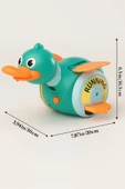 Sesli ve Işıklı Yürüyen Yeşil Ördek Oyuncak – Kanat Çırpan, 360° Dönen, USB Şarjlı Foraging Duck - Mavi/Turkuaz thumbnail 6
