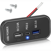 USB Car Charger - UCC-316 2.4A+QC+PD thumbnail 1