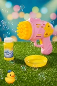 Ördek Desenli Pilli Pembe Köpük Tabancası thumbnail 2