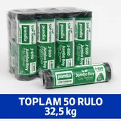 Pundix J650 Jumbo Boy Çöp Torbası 80X110 cm 5 Koli(Toplam 50 Rulo 32.5 Kg) Endüstriyel Kalın Dayanıklı Opp Ambalajlı Çöp Poşeti Seti Ev, Ofis, Bahçe ve Sanayi Kullanımı Için İdeal thumbnail 1