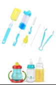 7 Parça Biberon Uzun Kavanoz Termos Suluk Sürahi Yağ Şişe İçi Temizleme Fırçası Aparatı Seti thumbnail 8