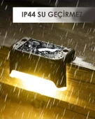 Sokak Bahçe Aydınlatma Dekoratif 2 Adet Köşebent Merdiven Veranda Solar Güneş Enerjili LED Lamba Dekor Bahçe Aydınlatma thumbnail 3