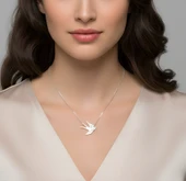 Uçan Kırlangıç Kolye - Rose thumbnail 2