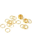 30 Adet Altın Renk 3 cm Metal Anahtarlık Halkası thumbnail 4