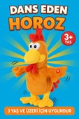 Halley 40 Cm Peluş Kahverengi Dans Eden Horoz Oyuncak thumbnail 2