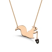 Sincap Taşlı Gümüş Kolye - Rose thumbnail 1