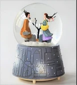 Hediye Işıklı Müzikli Aşıklar Kış Masalı Kar Küresi Işıklı Müzikli Hediye Sevgiliye Eşe Özel Günlere Hediye thumbnail 3