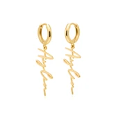 Yeni Trend İsim Küpe - Altın thumbnail 1