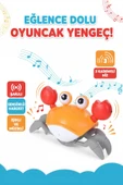Turuncu - Kırmızı Yengeç Emekleme Oyuncağı Hız Sensör Fonksiyonlu (Şarj Edilebilir) thumbnail 1