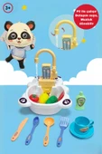 Pilli Dolaşımlı Pandalı Lavabo Seti 14 Parça Mutfak Oyuncak Seti thumbnail 3