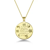 Hiçlikten Gelen Güç Plaka Kolye - Altın thumbnail 1