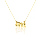 Gümüş Aile Kolyesi - Altın thumbnail 1