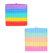 Kare Figürlü Duyusal Oyuncak Zihinsel Stres Oyunu Popit Gökkuşağı thumbnail 4