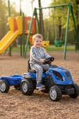 Römorklu Pedallı Mavi Traktör thumbnail 1