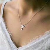 Psikoloji Sembolü Kolye - Gümüş thumbnail 3