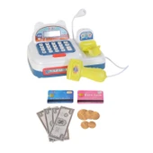 Oyuncak Yazar Kasa Seti – Mavi & Beyaz – Sesli ve Işıklı, Para & Kredi Kartlı, 3+ Yaş thumbnail 1