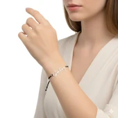 Yeni Trend Gümüş İsim Bileklik - Rose thumbnail 2