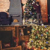 2 Metre 10 Led RGB Aynalı Top Işık  Pilli 2 Fonksiyonlu Dekoratif Renkli Aydınlatma thumbnail 3