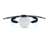 Yaşam Çiçeği Gümüş İpli Bileklik - Gümüş thumbnail 1