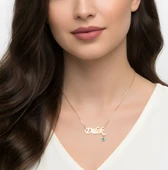 Nazarlıklı İsim Kolye - Rose thumbnail 2