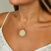 Yaşam Çiçeği Gümüş Kolye - Rose thumbnail 2