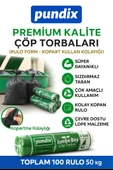 Pundix J500 Jumbo Boy Çöp Torbası 80X110 Cm 5 Koli (Toplam 100 Rulo  50 Kg)  Çift Kat 50 Mikron Endüstriyel Kalite Sızdırmaz Poşet  Ev, Ofis ve Bahçe Kullanımı Için Çöp Poşeti thumbnail 3
