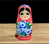 Süpriz Iç Içe Geçen Ahşap Pembe Matruşka Bebek 5'li Sevgiliye Özel Günlere Hediye Dekoratif thumbnail 2