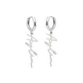 Yeni Trend İmza İsim Küpe - Gümüş thumbnail 1