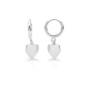 Kalp Gümüş Küpe - Gümüş thumbnail 1