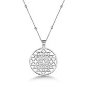 Sri Yantra Gümüş Kolye - Gümüş thumbnail 1