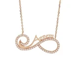 Sonsuzluk Annem Gümüş Kolye - Rose thumbnail 1