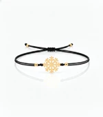 Kartanesi İpli Gümüş Bileklik - Altın thumbnail 1