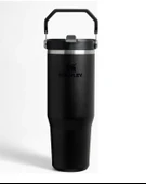 Stanley The Iceflow Flip Straw 0.89 lt Pipetli Termos Bardak Siyah thumbnail 1