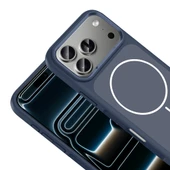 iPhone 17 Pro Max Kılıf M-Safe Şarj Özellikli Metal Kamera Çerçeveli Sanremo Silikon Kılıf thumbnail 8