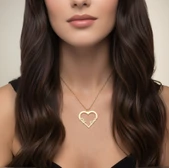 Kalp İsimli Gümüş Kolye - Rose thumbnail 2