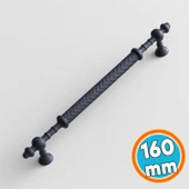 Mobilya Çekmece Mutfak Dolabı Dolap Kapak Kulpları Kulbu Siyah Metal Kulp 160 mm (16 cm) thumbnail 1