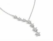 925 Ayar Gümüş Yıldızlar Kolye - Rose thumbnail 3