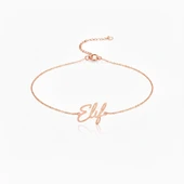 İmza Gümüş Halhal 925 Ayar - Rose thumbnail 1