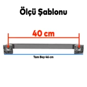 Sürgülü Kapı Çekme Kolu Tutma Kulpu Kulbu Çelik Dış Kapı Tutamağı Kol Siyah 40 Cm thumbnail 4